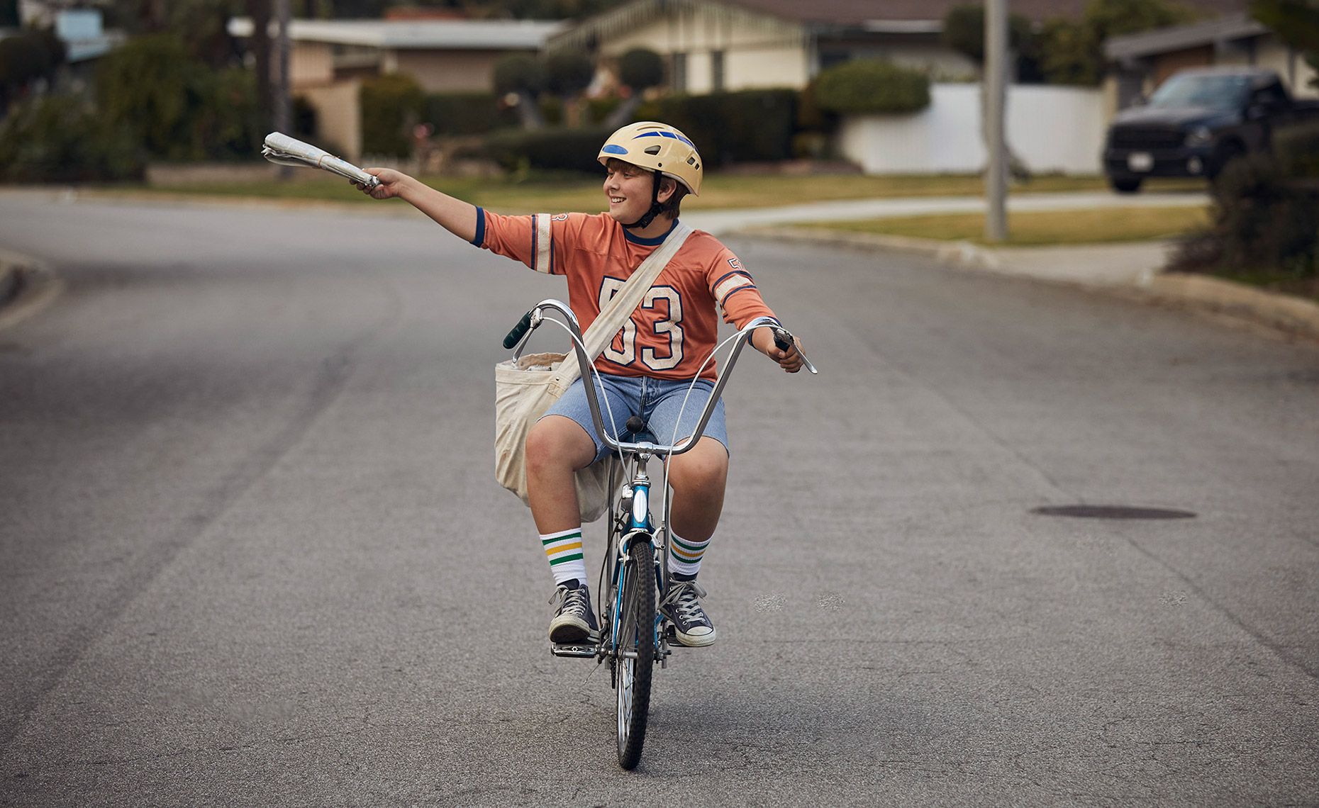  Commercial Healthcare Photography by Roger Snider - Young boy in the 1980s paper route in La Mirada CA