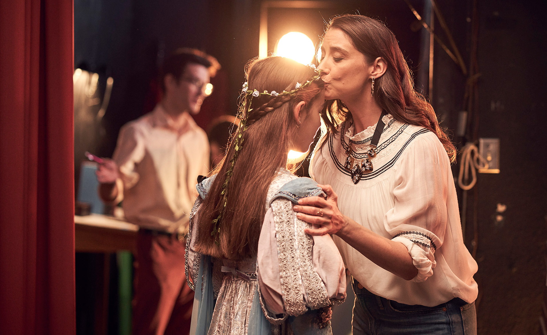 Commercial Healthcare Photography by Roger Snider - Abelson Taylor - Mom and daughter at high school play in Los Angeles CA