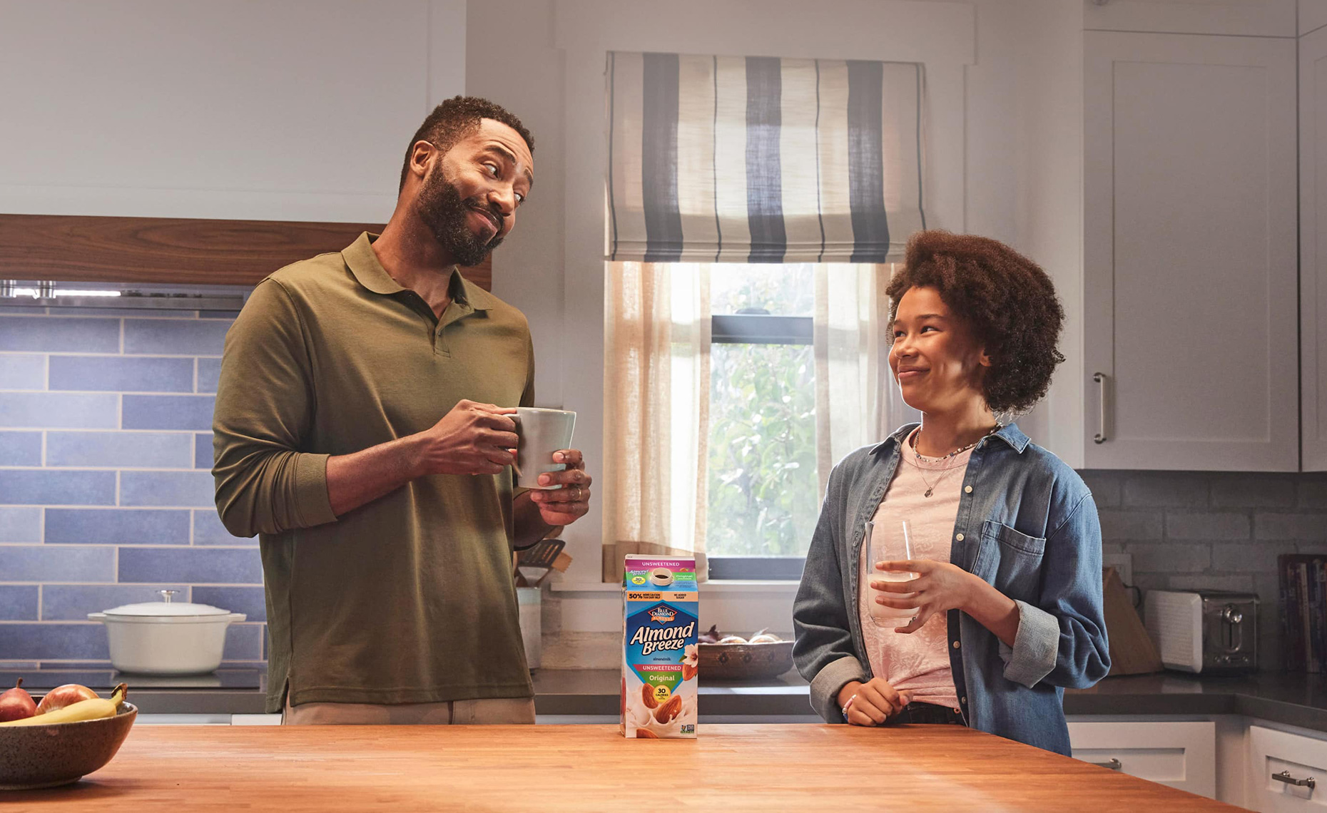 Almond Breeze Father and Daughter in Kitchen