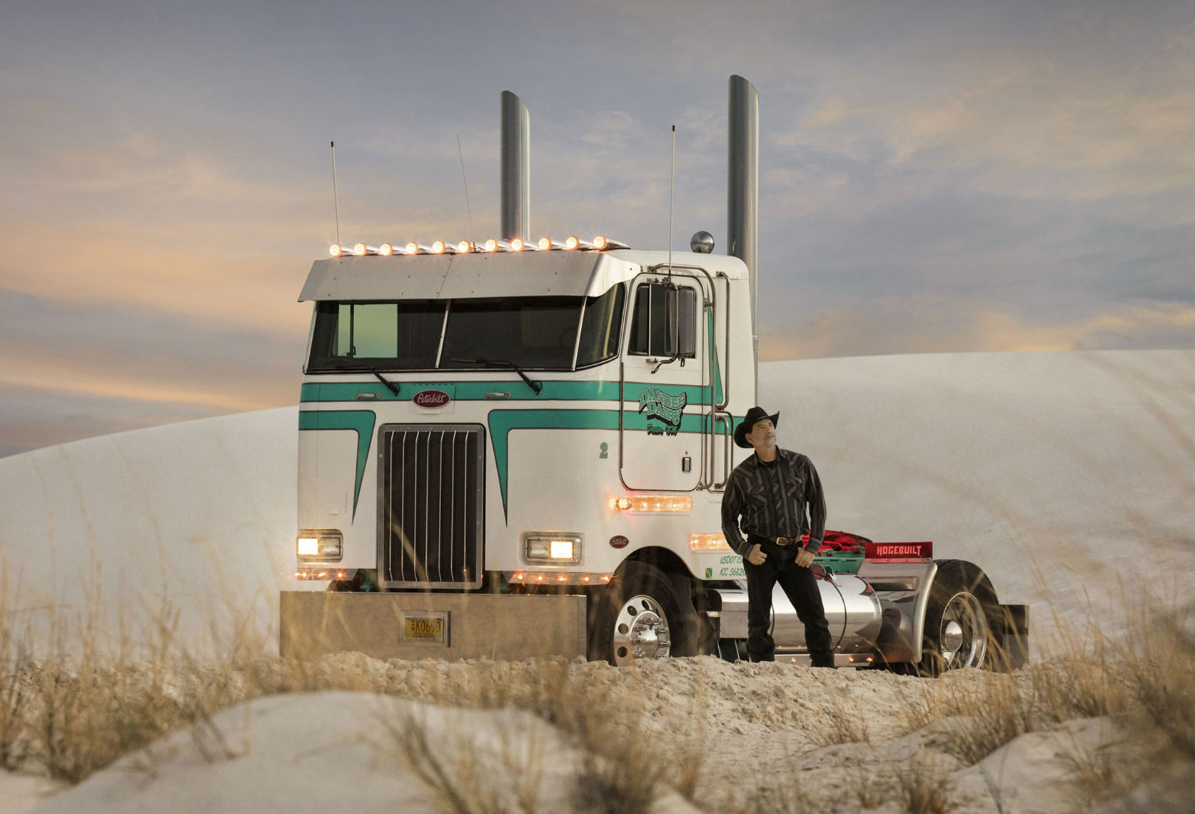 Big Rig Photography - Trucker Portrait by Roger Snider -  White Sands Monument